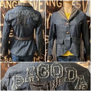 Very Unique Denim Peplum Jacket